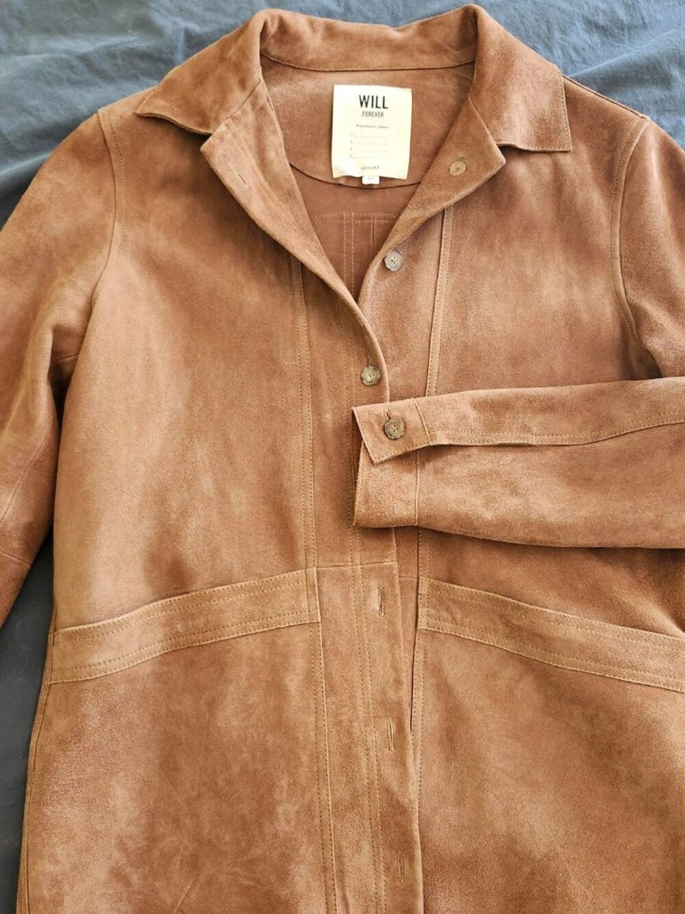 Sezane Will Jacket in Camel Suede - Picture 4 of 7